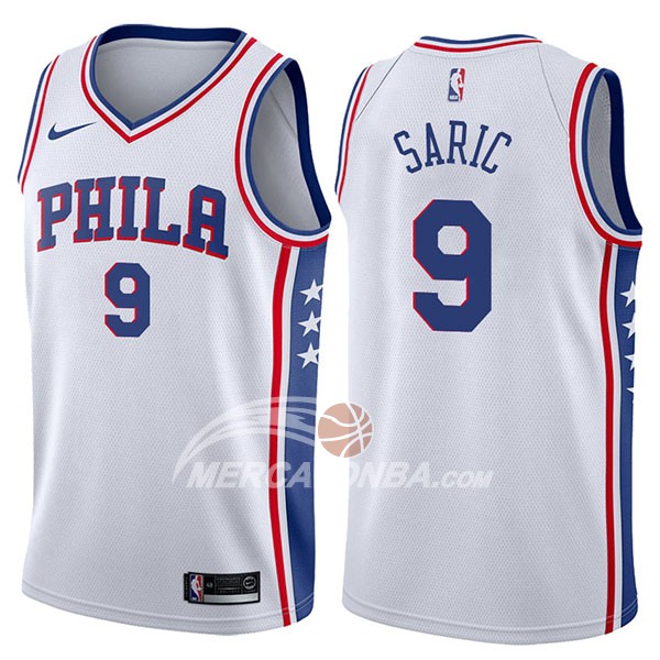 Maglia NBA Philadelphia 76ers Dario Saric Swingman Association 2017-18 Bianco